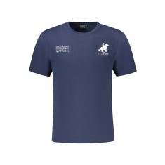 U.S. Grand POLO Tricou barbati din bumbac cu logo la baza gatului, bleumarin inchis, S