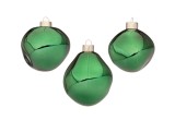 Set 3 globuri brad Craciun sticla verde Beloved &Oslash; 8 cm