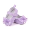 Pantofiori lila cu fundita din tulle (Marime Disponibila: 3-6 luni (Marimea 18, Superbaby