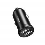 Incarcator Auto Mini Dual USB, 2.4A - USAMS C20 (US-CC114) Negru