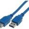 Cablu USB 3.0 albastru, 3m