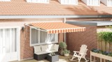 vidaXL Marchiză retractabilă automată Galben și Portocalie 350x250 cm