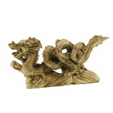 Statueta feng shui dragon cu perla pe apa din rasina 15cm