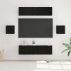 VidaXL Set comodă TV 6 pcs Stejar negru 60 x 30 x 30 cm Lemn compozit