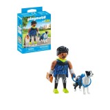 Cumpara ieftin Playmobil - Figurina alergator cu animalut de colectie caine Border Collie