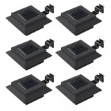 Cumpara ieftin VidaXL Lămpi solare de exterior cu LED, 6 buc, negru, 12 cm, pătrat