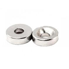 Magnet foarte puternic pentru surub, gri, disc, simplu, 15 mm X 4 mm