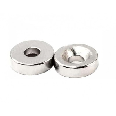 Magnet foarte puternic pentru surub, gri, disc, simplu, 15 mm X 4 mm foto