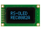 Afișaj OLED Alfanumeric 8x2 58x32x10mm Albastru 16 PIN