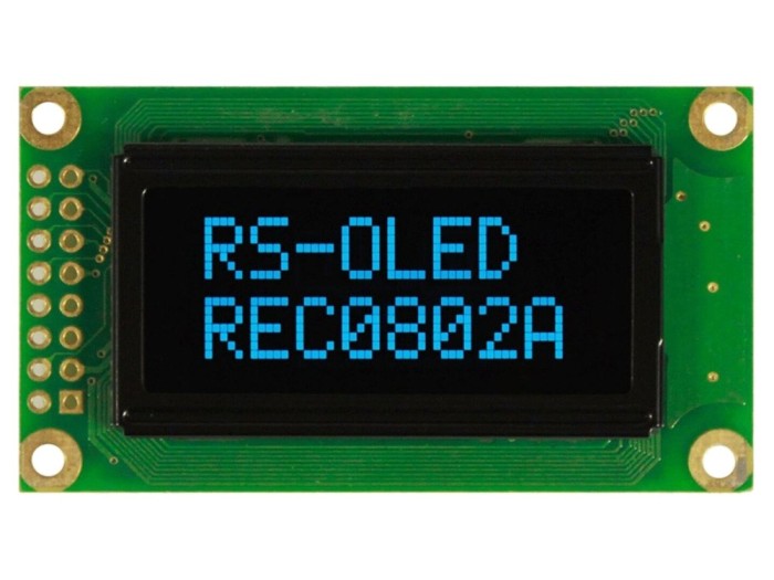 Afișaj OLED alfanumeric 8x2, albastru