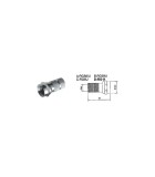 Mufa tata F 7mm cupru nichelat, Oem