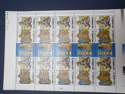 Exp. Filatelica rom&amp;acirc;no-chineza 1994 coala timbre mnh foto