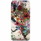 Husa silicon pentru Xiaomi Mi 9, Abstract Flowers Tattoo Illustration