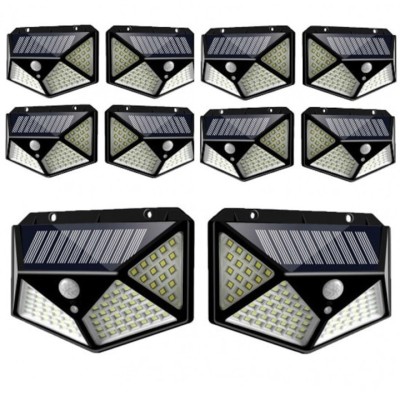 Set 10 lampi cu incarcare solara APF, senzor miscare, 3 trepte de iluminare, 100 LED foto