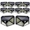 Set 10 Lampi Solare 100 LED uri, senzor de miscare, Negru