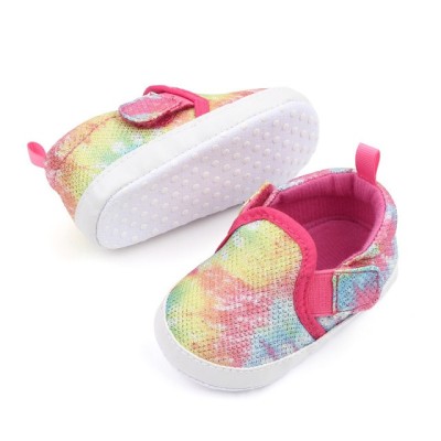 Pantofiori tie-dye colorati pentru fetite (Marime Disponibila: 6-9 luni foto