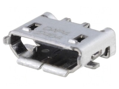 Soclu USB Micro B SMT 5-Pin Orizontal pentru PCB foto