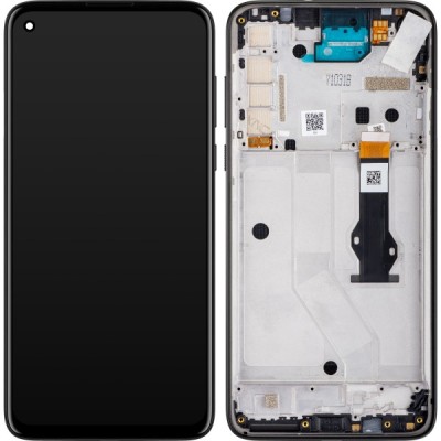 Display cu Touchscreen Motorola Moto G8 Power, cu Rama, Negru (Smoke Black), Service Pack 5D68C16142 foto