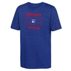 New York Rangers tricou de copii Goal Tender Ss Triblend - Dětsk&eacute; M (9 - 11 let)
