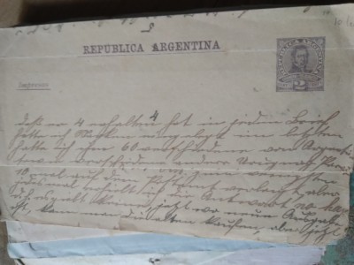 Plic circulat interbelic timbre Carol I Argentina foto
