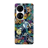 Husa compatibila cu Huawei P40 Pro model Crowded universe, Silicon, TPU, Viceversa, Transparent, Carcasa