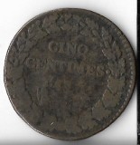 Moneda 5 centimes 1796 A - Franta