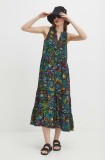 Medicine rochie culoarea negru, midi, evazată
