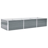 Cumpara ieftin Strat inaltat de gradina, gri, 240x80x45 cm, otel galvanizat