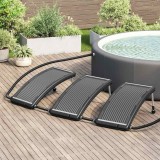 vidaXL Panouri solare de &icirc;ncălzire piscină, 3 buc., 110x65 cm, curbat