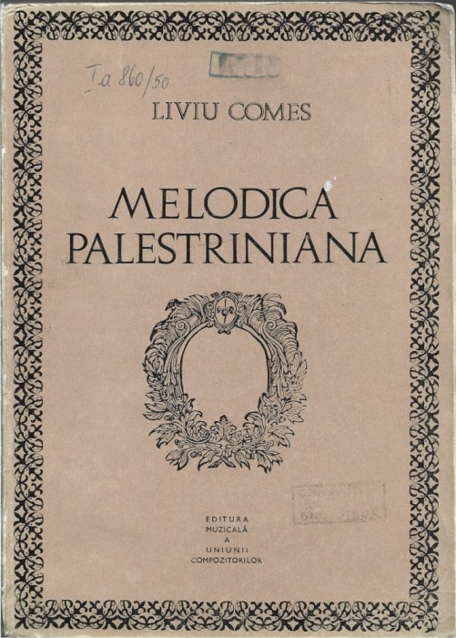 1314SPN Metodica palestriană de Liviu Comes, 1971