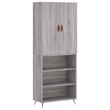 Cumpara ieftin Dulap inalt, gri sonoma, 69,5x34x180 cm, lemn compozit