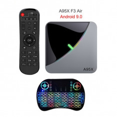 Mini PC SMART TV BOX, A95X F3 air s905x Android 9.0, 4/32GB + i8 tastatura foto