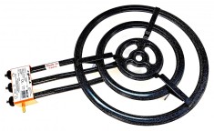 Pirostrie cu 4 cercuri arzatoare, L-60, diametru 60 cm, arzator gaz G-30, GPL, avizat CE, Power+ GRC76060 foto