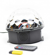 Glob de lumini cu senzor de muzica MP3 Led Magic Ball Light- MP3LMB foto