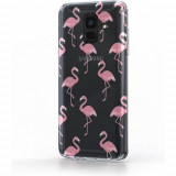 Cumpara ieftin Husa Telefon Silicon Samsung Galaxy A6 2018 a600 Clear Flamingo Bird BeHello