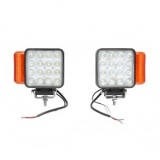 Set lampi LED tip far cu semnalizare dreapta si stanga 16 LED-uri 12-24V dimensiune 139x128x57mm Breckner Germany