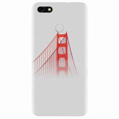 Husa silicon pentru Huawei Y6 Pro 2017, Red Bridge In Clouds foto