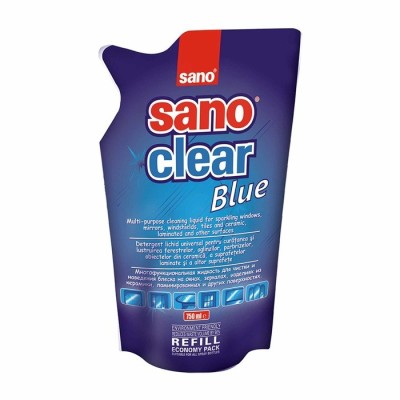 Solutie de curatat geamuri Sano Clear Blue rezerva 750ml foto