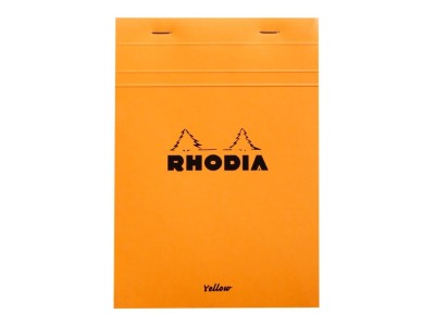 Blocnotes N16 14,8 x 21 cm capsat 80 file galbene Rhodia Orange foto