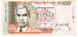 Mauritius 100 Rupii, 2007, P-56, Seria 100163 - Bancnota Strană Africa
