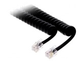 Cablu Telefon Spiralat Negru 7m