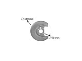 Protectie stropire disc frana Audi A3 (8L) 01.96-04.03; Seat Leon (1M1) 11.99-05.05, Toledo (1M2) 04.99-09.04; Skoda Octavia (1U) 03.97-03.03; VW Bee