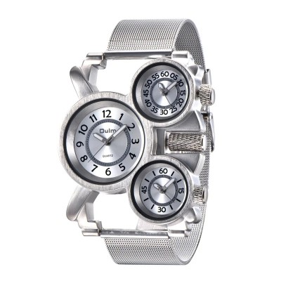 Ceas barbatesc de mana Oulm Quartz Casual Elegant Luxury Sport Multiple fuse orare Alb foto