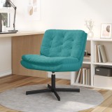 vidaXL Scaun Relaxant Rotativ cu pernă Altele Manual Turcoaz 63 x 75 x 76 cm Catifea