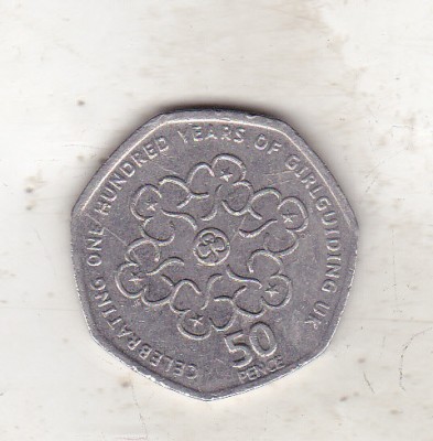 bnk mnd Anglia Marea Britanie 50 pence 2010 Girlguiding foto
