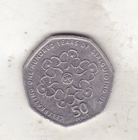 bnk mnd Anglia Marea Britanie 50 pence 2010 Girlguiding
