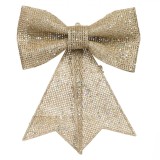 Fundă Decorativă Crăciun, Bej, Glitter, 27x19cm, Oem