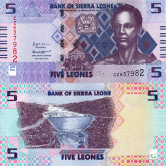 SIERRA LEONE 5 leones 2022 UNC!!!