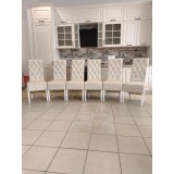 SET 6 SCAUNE GLAMY CATIFEA CREM
