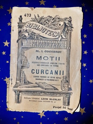C87-Motii si Curcanii-Al. Odobescu-Rascoala romanilor Ardeal 1784-85 sub Horia. foto